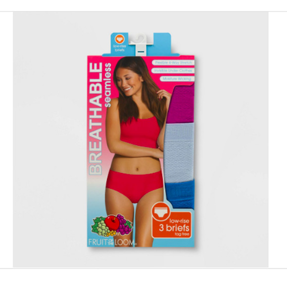 Fruit of the Loom, Intimates & Sleepwear, Fruit Of The Loom Womens  Underwear Breathable Panties Low Rise Brief Size